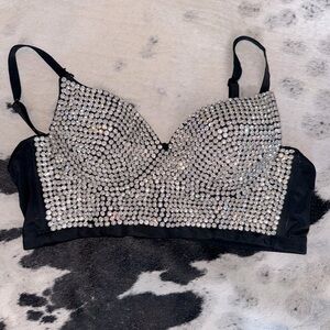 Rhinestone Bra sz 40 C (4 way. Adjustable)